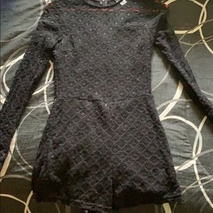 Black laced romper